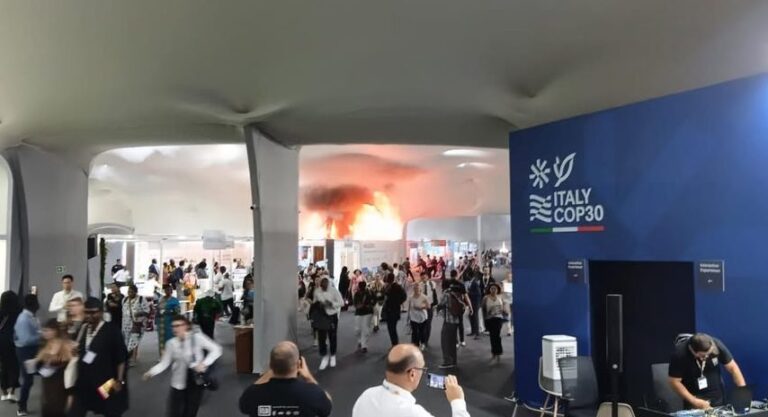 Tűz okozott pánikot az ENSZ-klímacsúcs brazíliai helyszínén