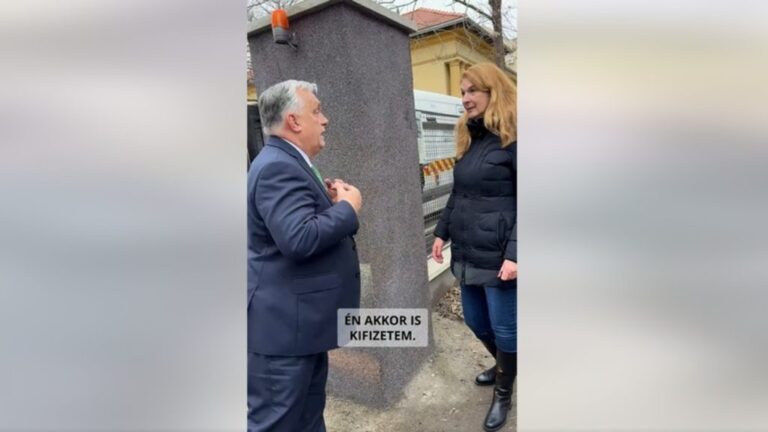 „A fizetést ki fogom fizetni. Ha maguk nem tudják, én akkor is kifizetem” – mondta Orbán Viktor az őt felkérdező Baranyi Krisztinának