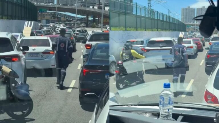 Elakadt a dugóban a mentő, kiszállt az orvos rendet tenni + videó