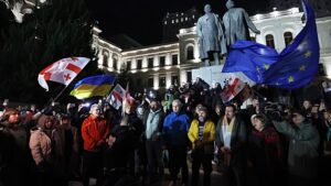 Georgia ortodox karácsonyt ünnepel a zajló EU-s tüntetések közepette