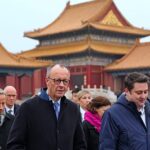 Merz a Tiltott Városba látogatott a kulcsfontosságú kínai kereskedelmi tárgyalások idején