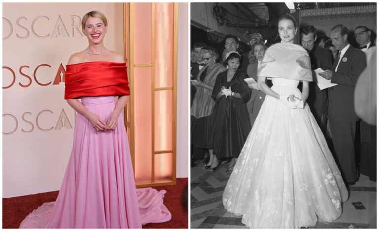 Oscar 2026: a frissen díjazott Jessie Buckley megidézte Grace Kellyt a ruhaválasztásával