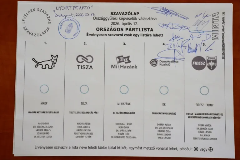 Hivatalosan is öt pártlista lesz a választáson, kiderült, hogy néz majd ki a szavazólap