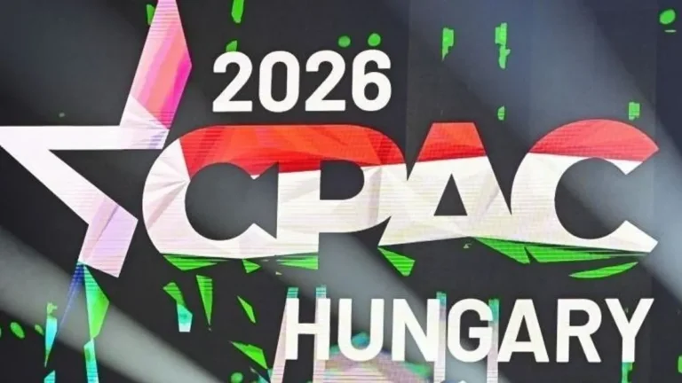 Dinesh D’Souza és Orbán Balázs a CPAC Hungaryn