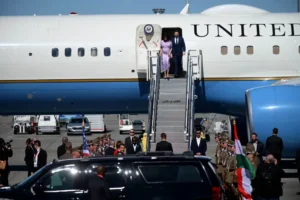 J.D. Vance arrives in Budapest