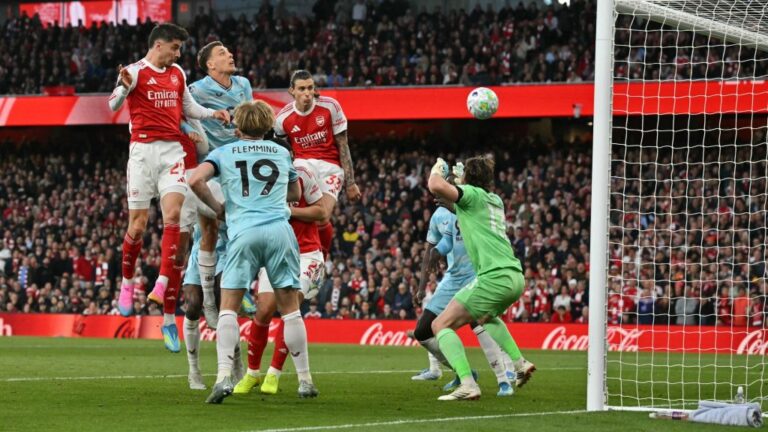 Jött a szokásos szöglet utáni gól, fél kézzel már fogja a trófeát az Arsenal