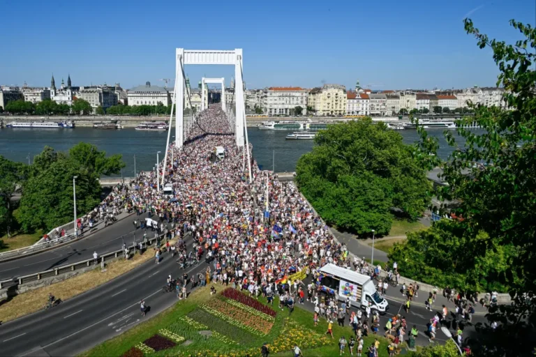 A szivárványos lobogók mellett magyar zászlók is díszítik majd az Erzsébet hidat a Mi Hazánk akciója után