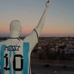 Óriási Messi-szobor tiszteleg Argentína vb-hőse előtt