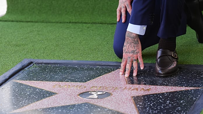 David Beckham csillagot kap a hollywoodi Hírességek sétányán