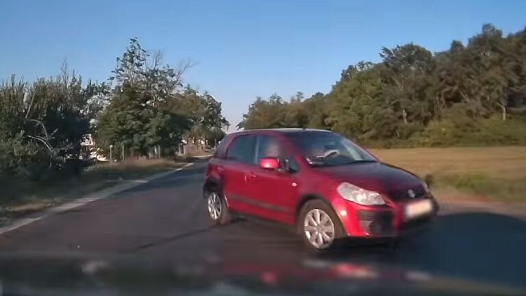 Hajmeresztő hibát vétett egy suzukis, kitört a pánik a másik autóban + videó