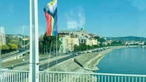 Elfogták a férfit, aki a főváros pride zászlóit a Dunába dobta