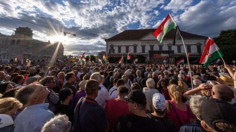 Elképesztő felvételeket mutatott Orbán Viktor a Stop önkény! tüntetésről + videó