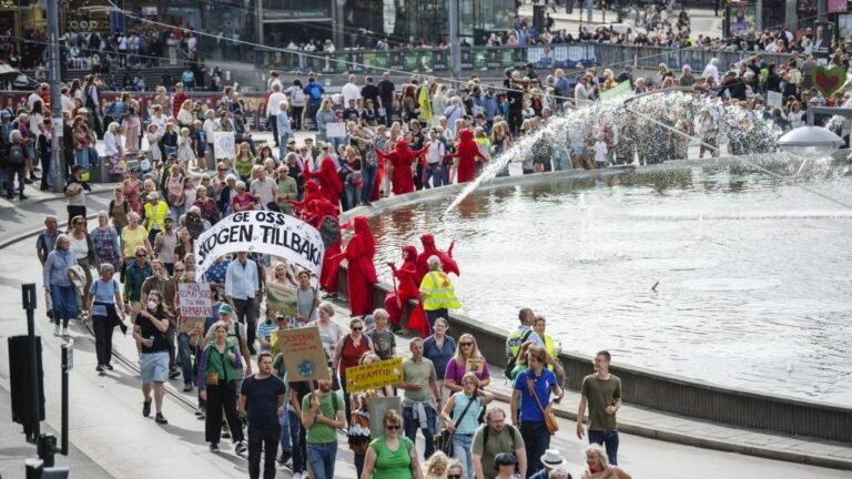 A klímavédelem fokozásáért tüntettek Stockholmban, Greta Thunberg is felszólalt