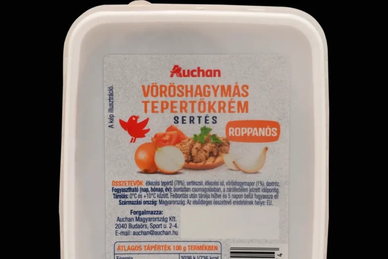 Auchanos vöröshagymás tepertőkrémet hívtak vissza szalmonella miatt