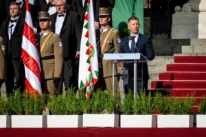Magyar Péter a frissen felavatott honvédeknek: Nem azt kérem önöktől, hogy értsenek velünk mindig egyet
