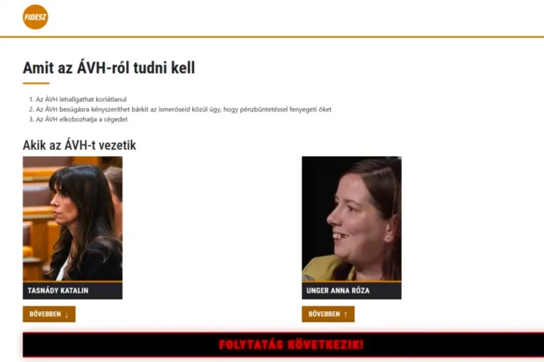 „ÁVH-figyelővel” indult újra a Fidesz honlapja