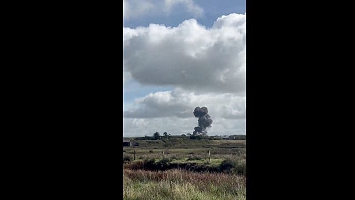 Videó mutatja, ahogy brit vadászgép lezuhan kiképzés közben