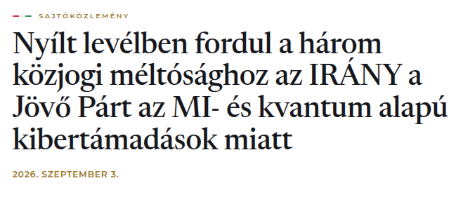 Sajtóközlemény