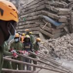 Kenya: óriási törmelékkupacok egy összeomlott toronyház után